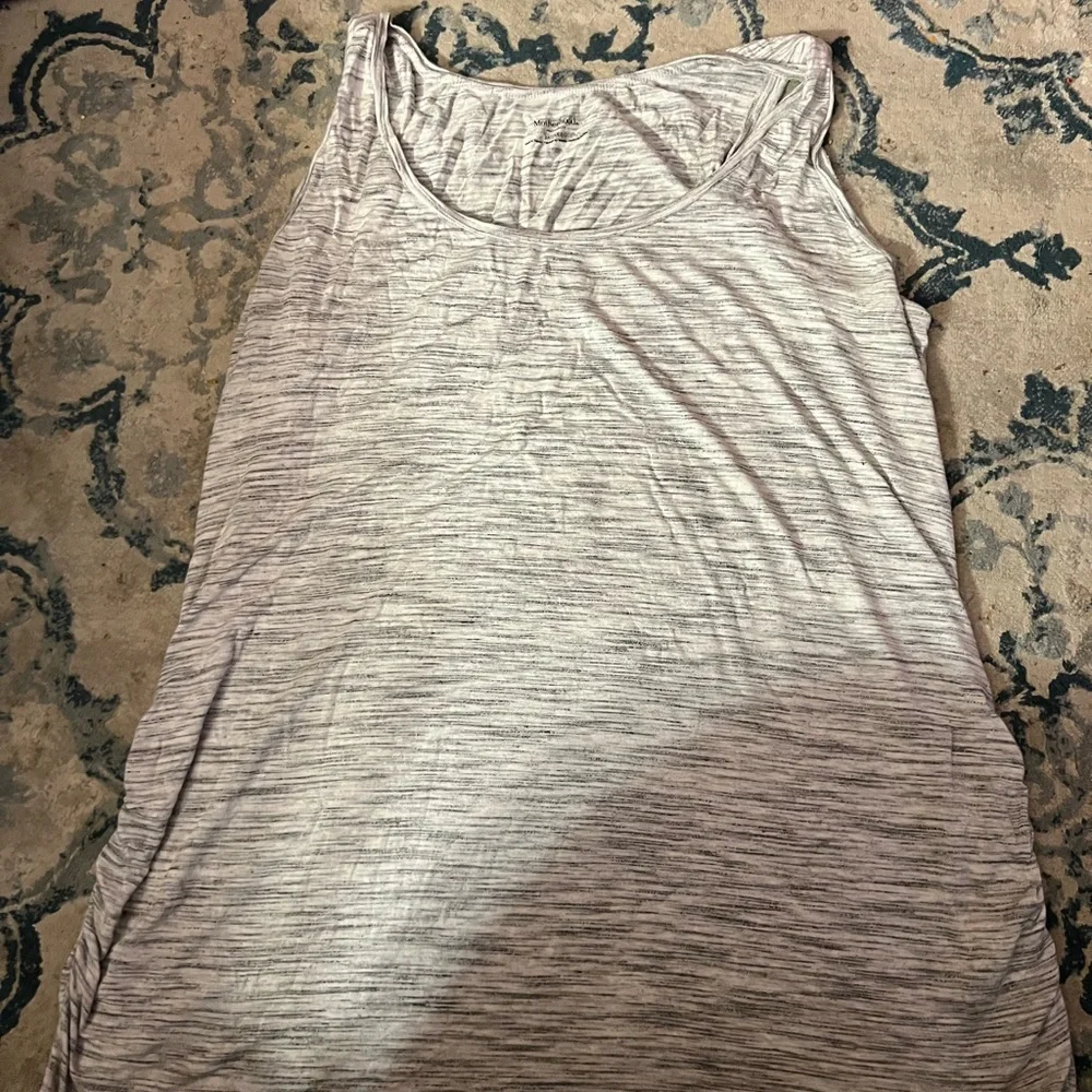 2  2x Women’s Plus size motherhood maternity tank tops. Black and gray/white._4